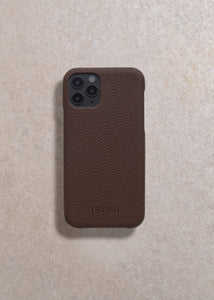 Pebbled Leather iPhone Case - Espresso