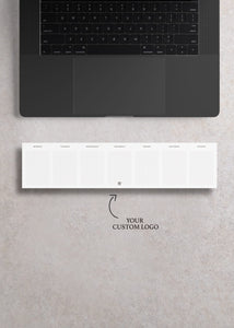 Custom Logo Keyboard Weekly Notepad - Grid