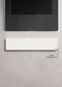 Custom Logo Keyboard Weekly Notepad - Ruled