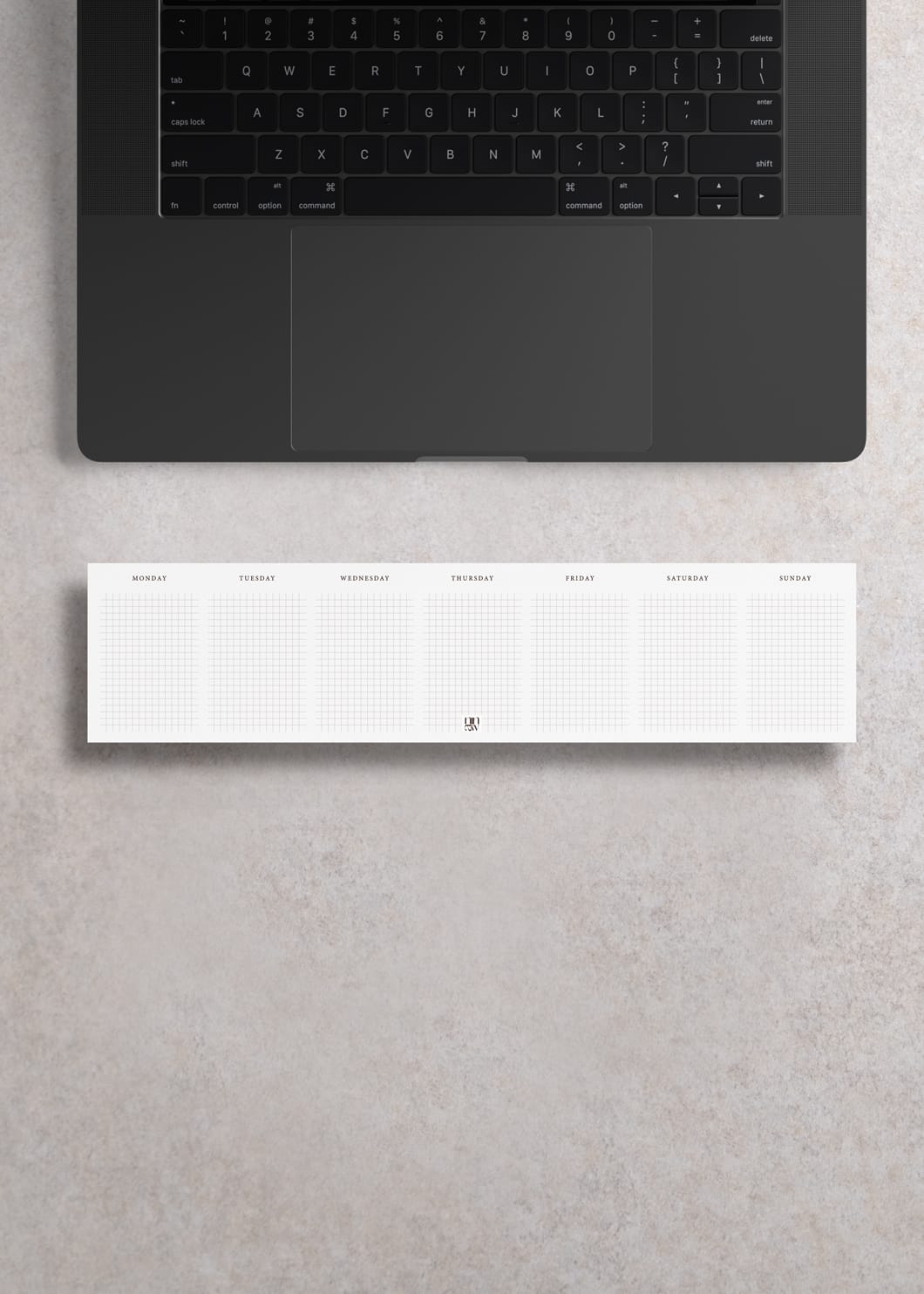 Keyboard Weekly Notepad - Grid