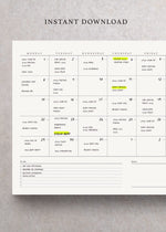 Load image into Gallery viewer, Printable Monthly Overview - Horizontal
