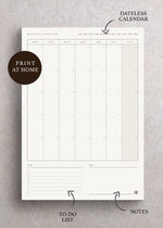 Load image into Gallery viewer, Printable Monthly Overview - Vertical
