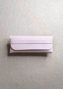 Vegan leather pencil case with strap