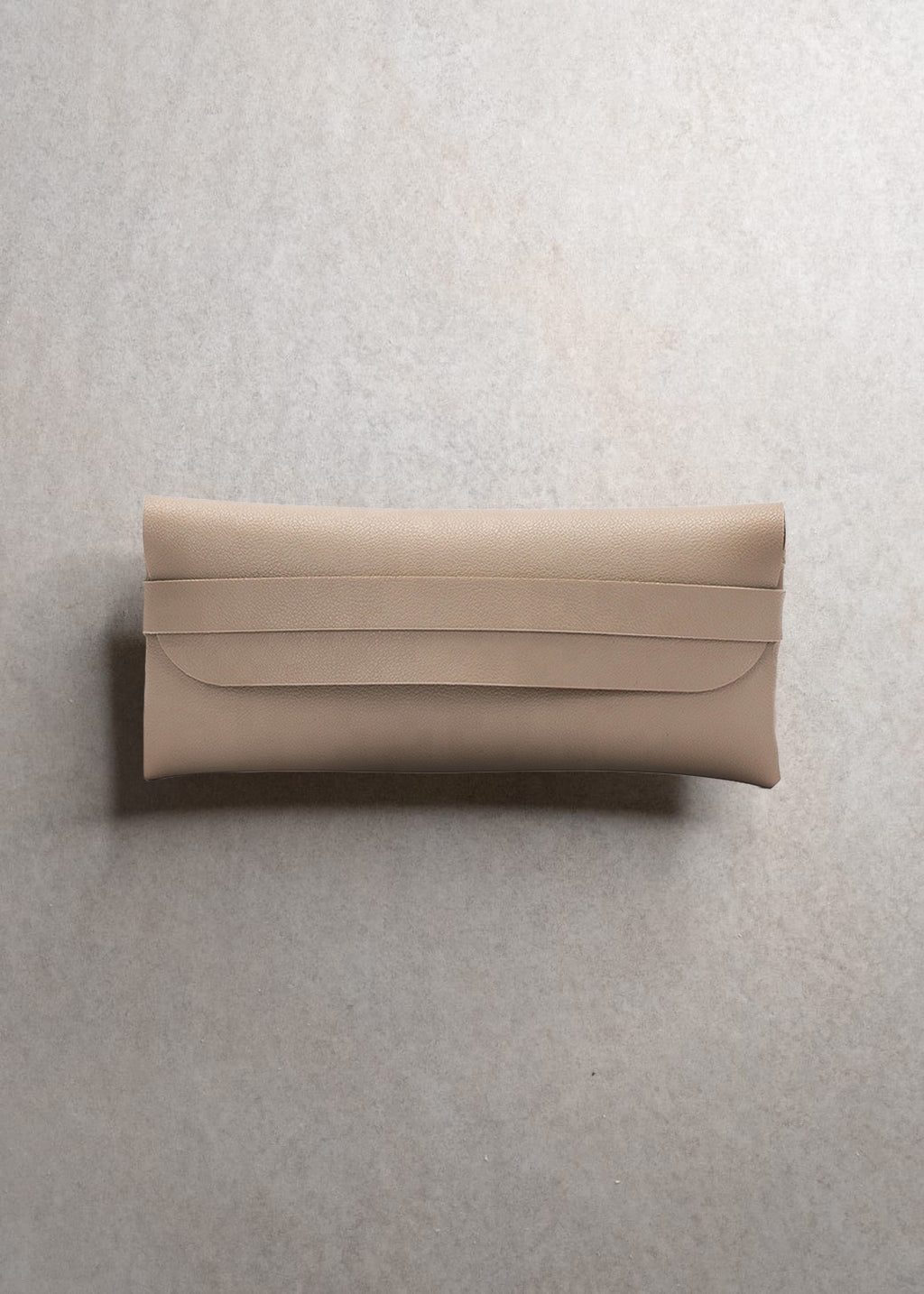 Vegan leather pencil case with strap