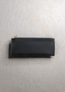 Vegan leather pencil case with zipper