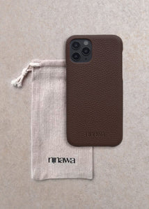 Pebbled Leather iPhone Case - Espresso